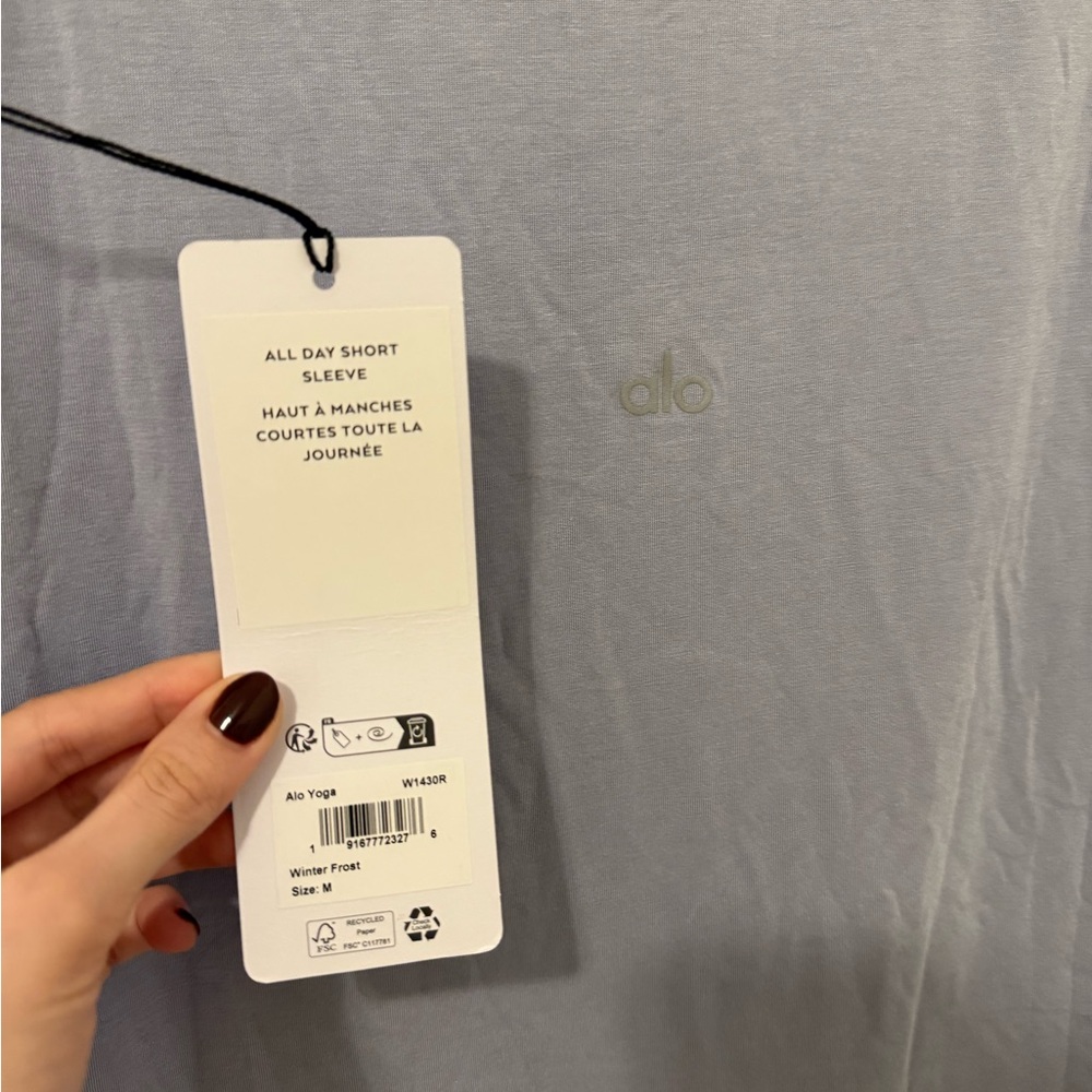 ALO Yoga Sky Blue All Day Short Sleeve